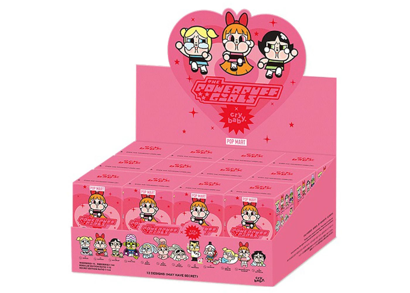 Pop Mart CryBaby x Powerpuff Girls Series Vinyl Figures Blind Box Whole Set Basement