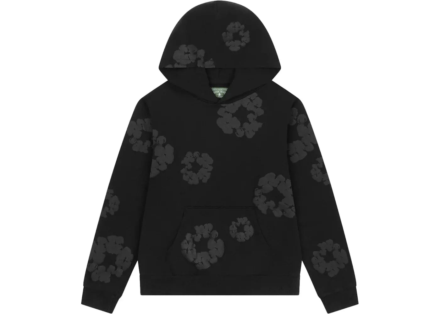Denim Tears Mono Wreath Hoodie Black Basement