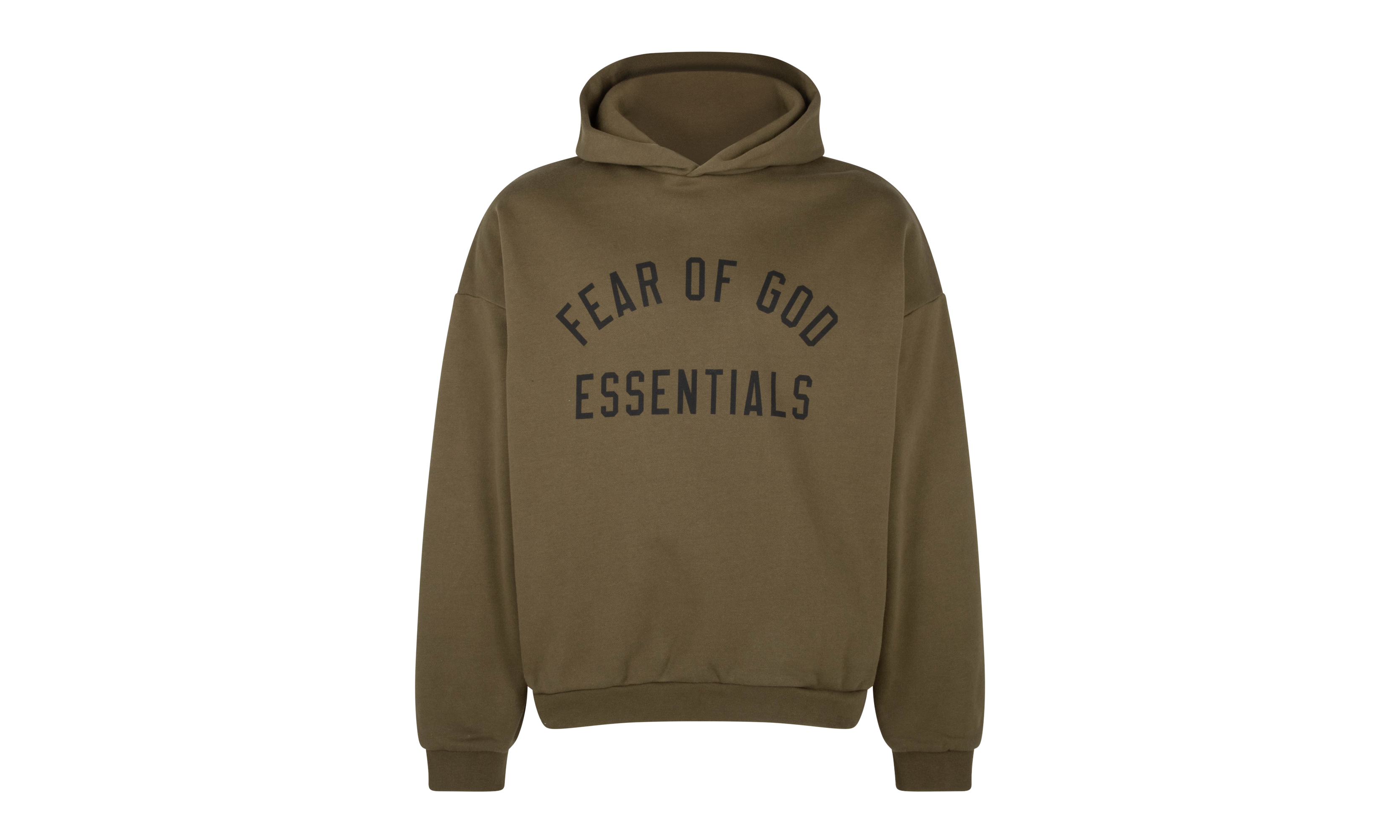 Fear of God Essentials Fleece Hoodie Olive Basement