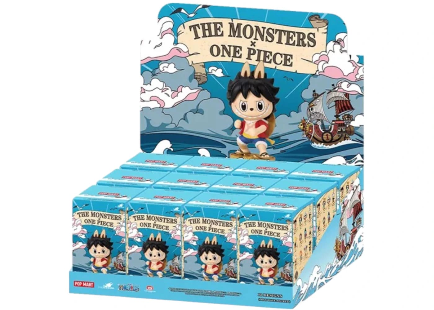Pop Mart Labubu The Monsters x One Piece Series Sealed Case (12 Blind Boxes) Basement