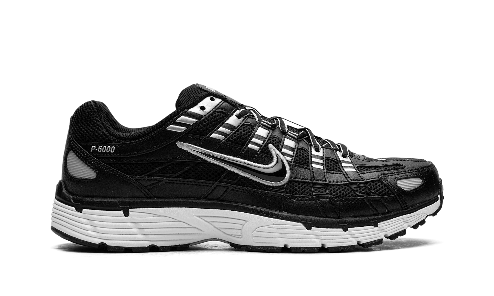 Nike P-6000 Black White Metallic Silver