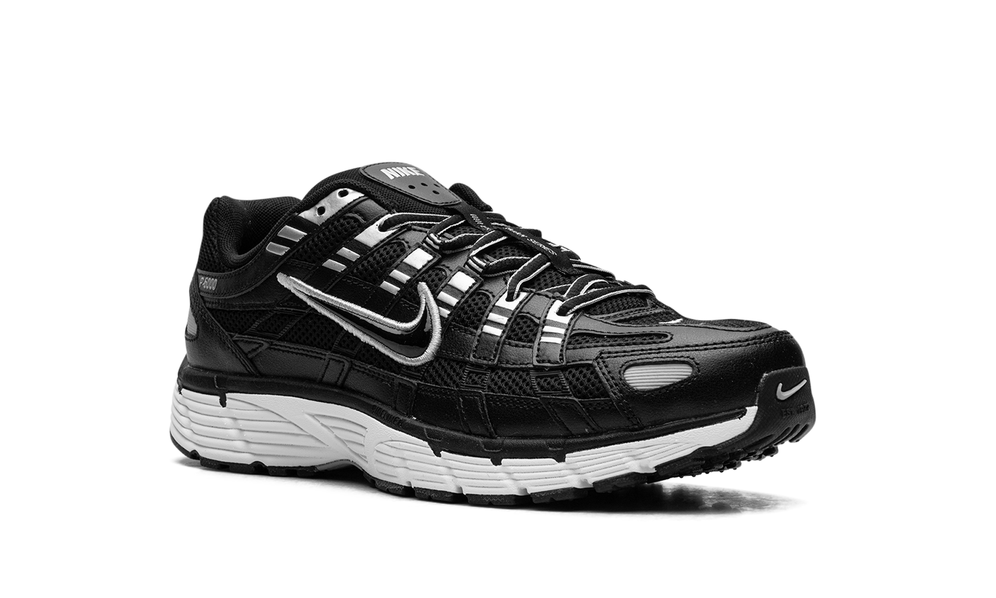 Nike P-6000 Black White Metallic Silver