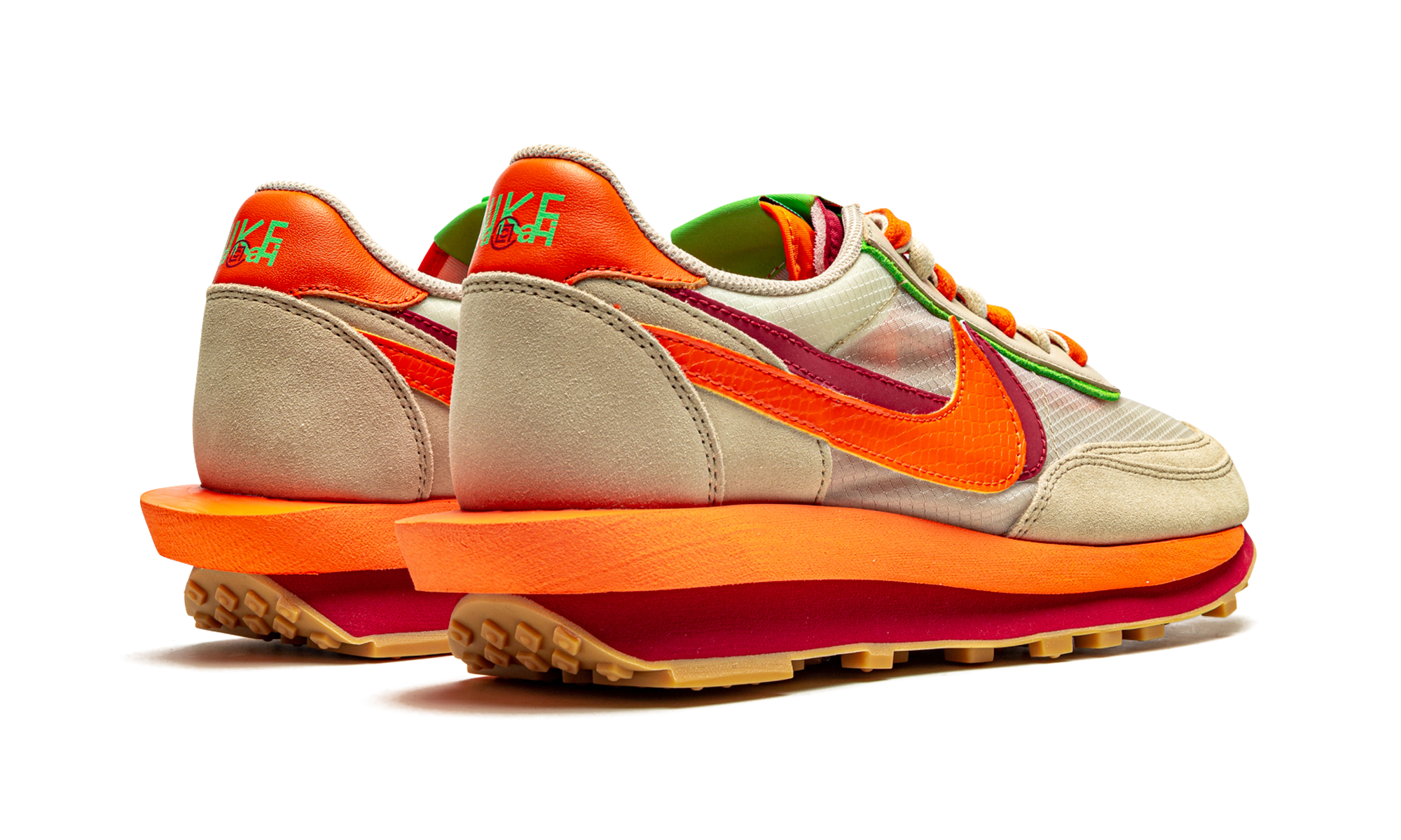 Nike LD Waffle sacai CLOT Kiss of Death Net Orange Blaze