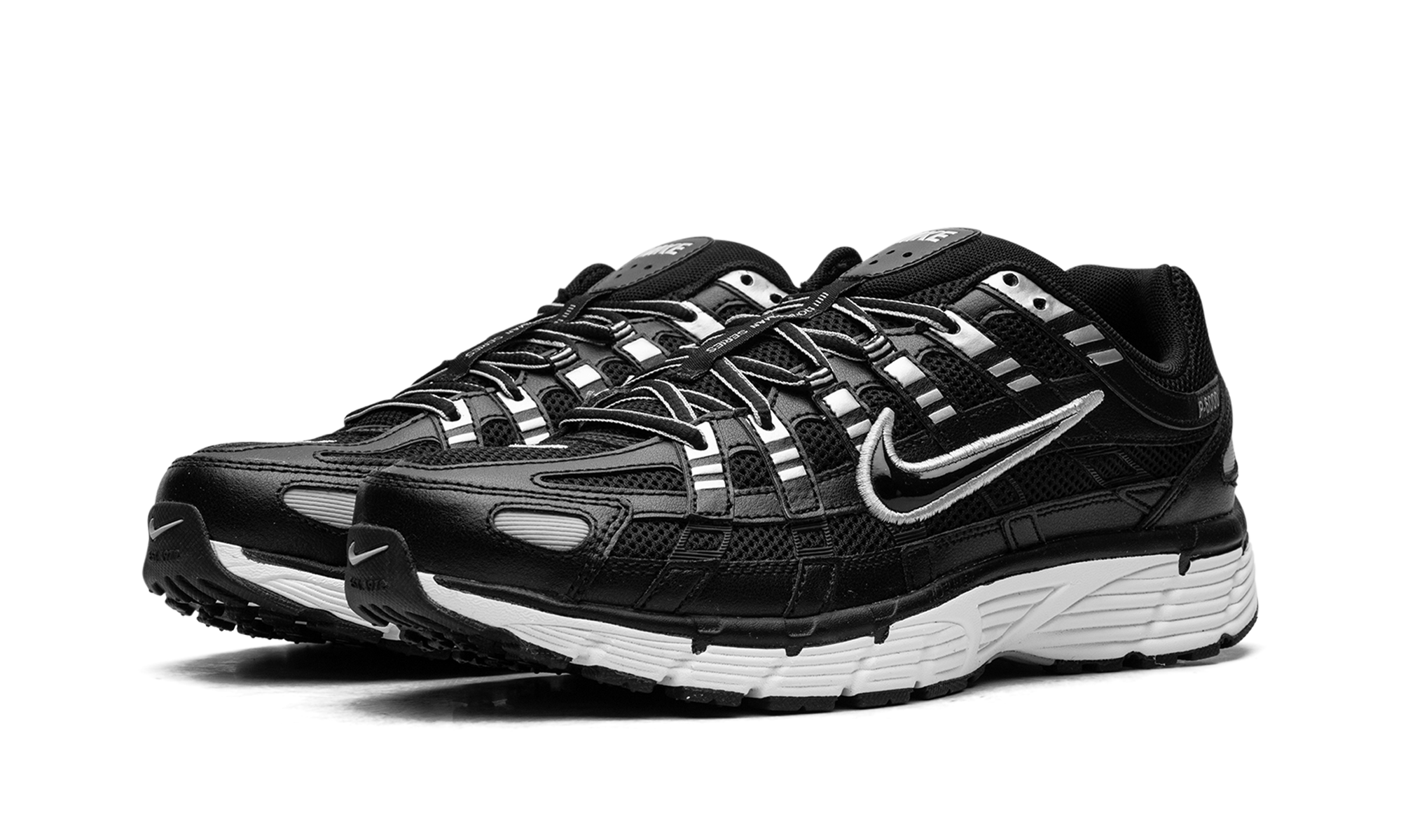 Nike P-6000 Black White Metallic Silver