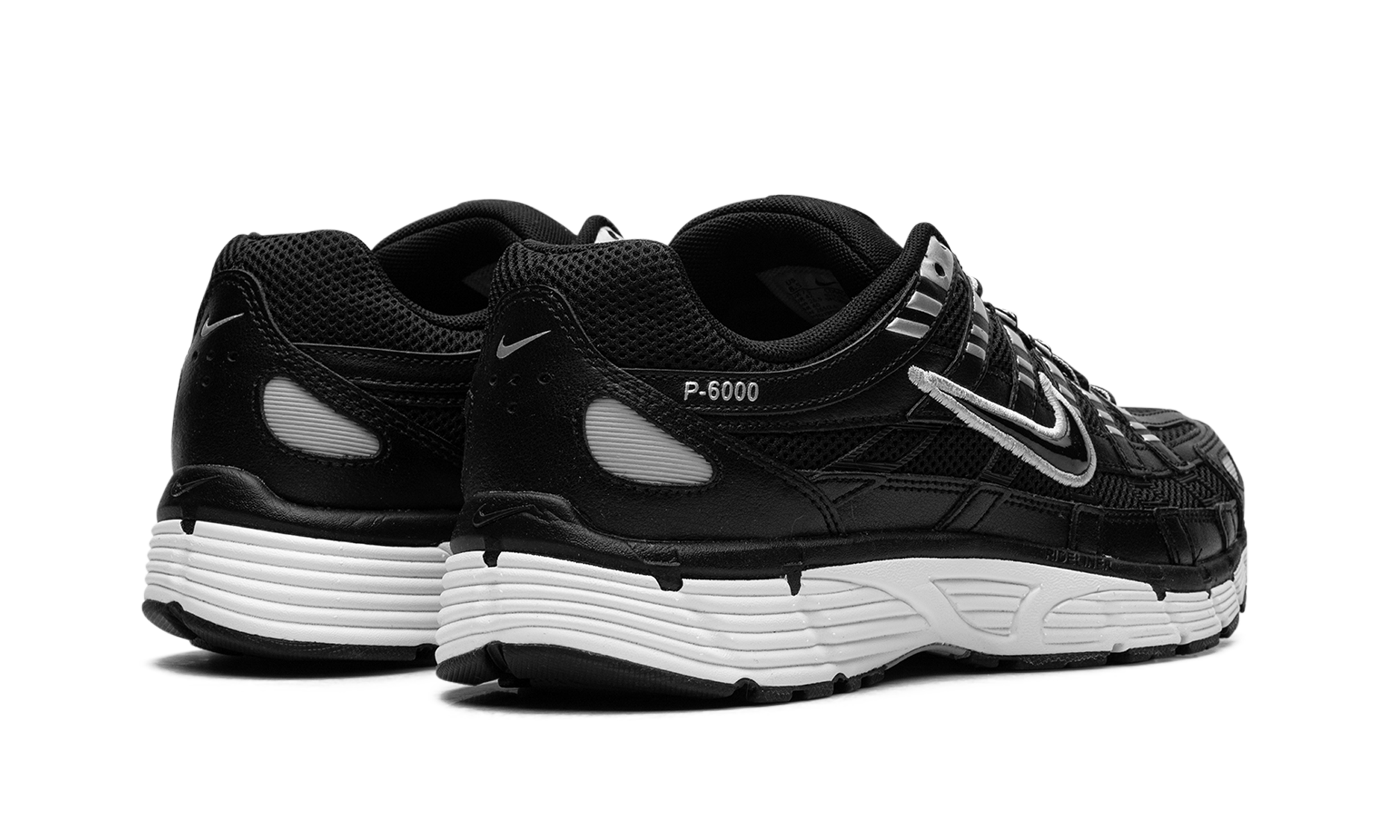 Nike P-6000 Black White Metallic Silver