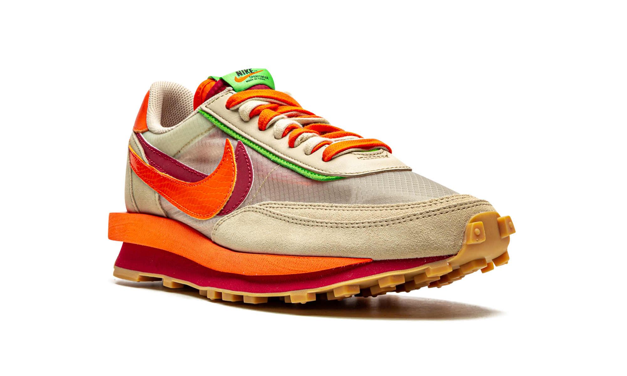 Nike LD Waffle sacai CLOT Kiss of Death Net Orange Blaze