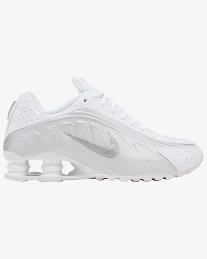 Nike Shox R4 GS White Metallic Silver 2025