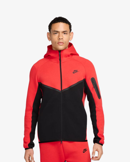 Nike Tech Fleece Full Zip Hoodie - Light Crimson