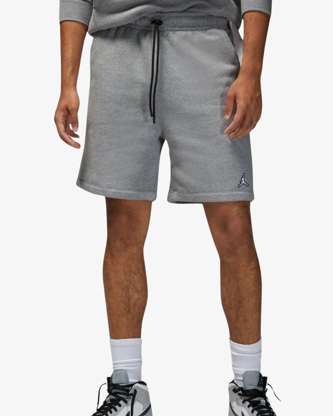 white and grey jordan shorts