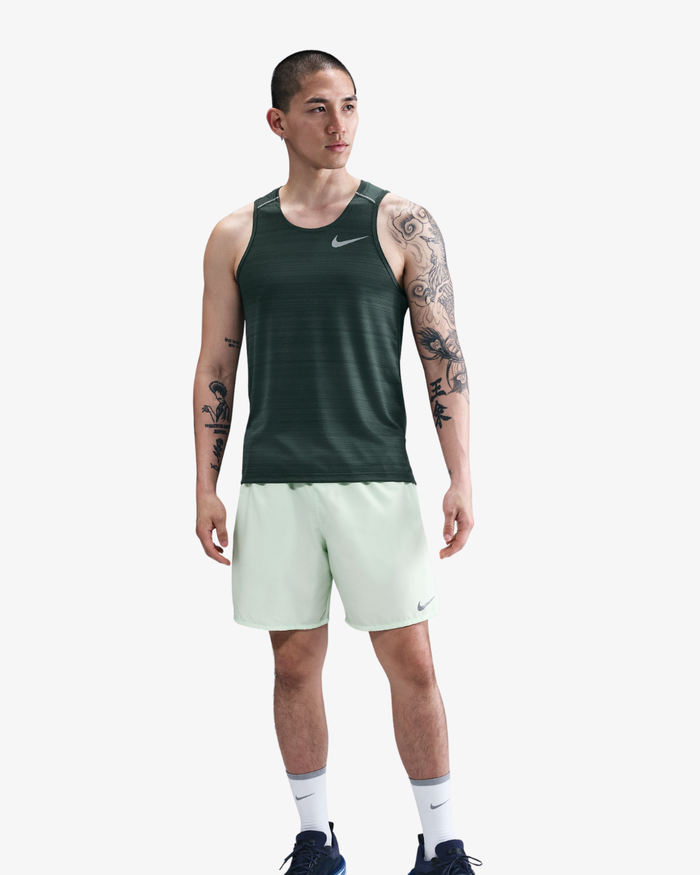 Nike Dri-FIT Miler Running Tank - Vintage Green