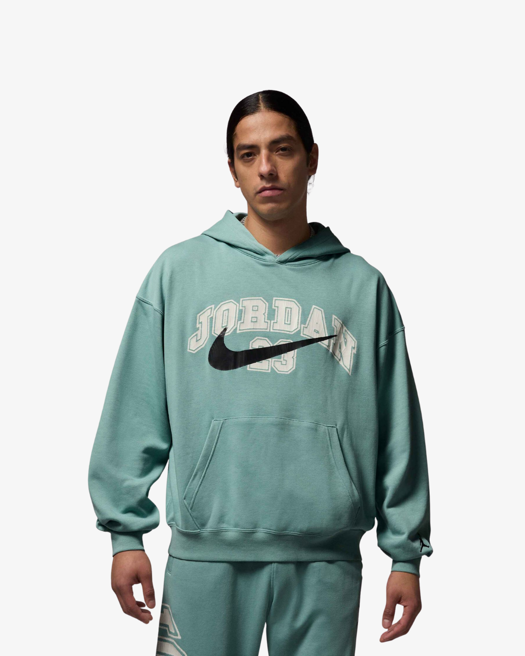 JORDAN MVP MENS OVERSIZED FRENCH TERRY PULLOVER HOODIE (Mineral Teal)