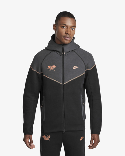 Nike Sportswear Tech Fleece x Central Cee Full Zip Hoodie Black/Metallic Red Bronze