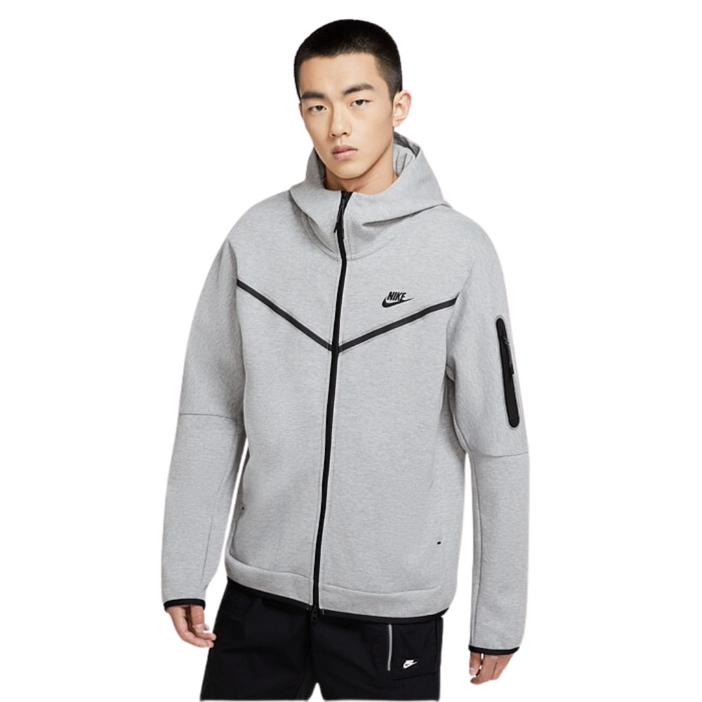 Nike Sportswear Tech Fleece Full-Zip Hoodie Heather Grey/Black