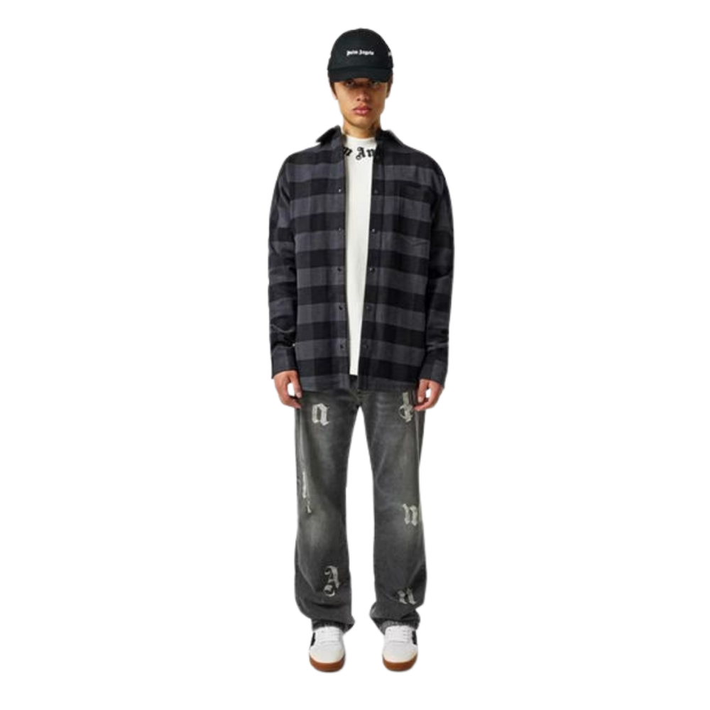 
                      
                        Palm Angels Classic Logo Overshirt Black/Grey/White
                      
                    