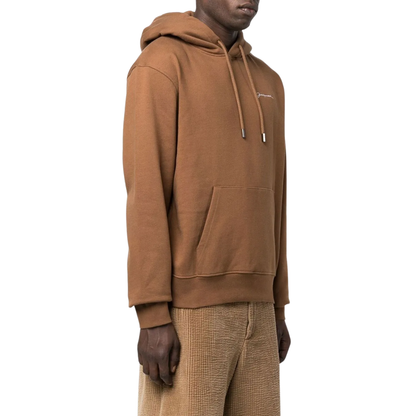 Jacquemus Le Sweatshirt Brode Embroidered Logo Regular Fit Hoodie Brown