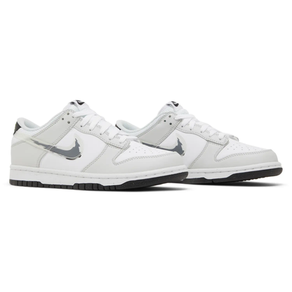 Nike Dunk Low Glitch Swoosh White Grey (GS)