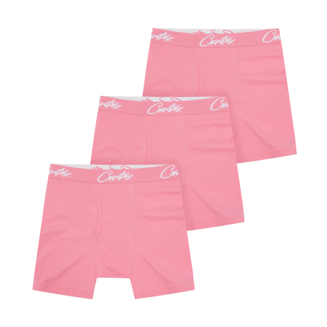 Corteiz Allstarz Boxers (3 Pack) Pink