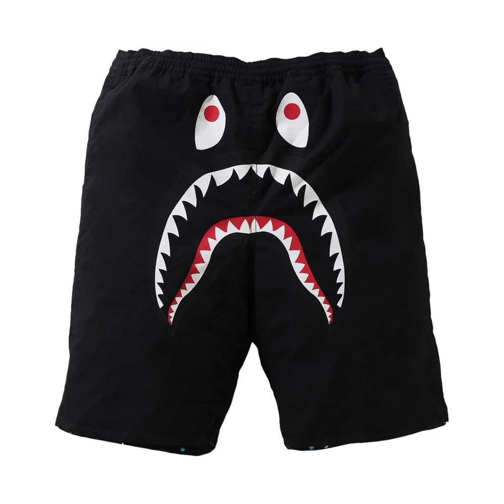 BAPE Space Camo Shark Reversible Shorts Black