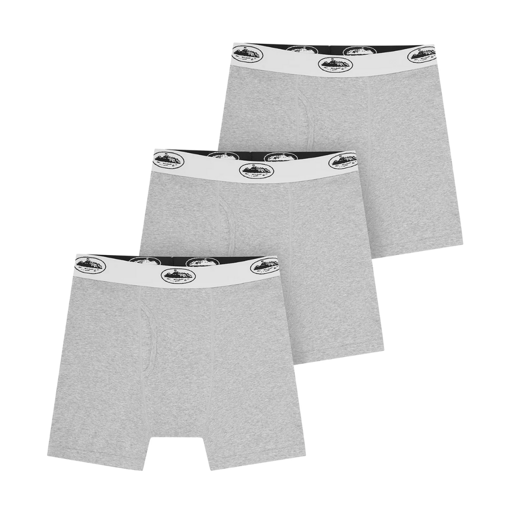 Corteiz Alcatraz Boxers (3 Pack) Grey