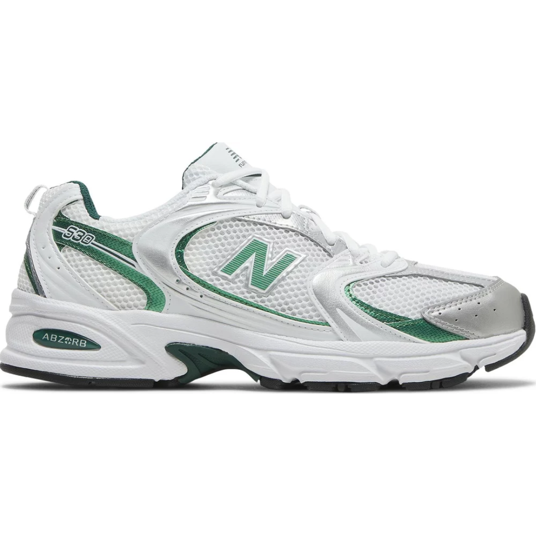 New Balance 530 White Nightwatch Green