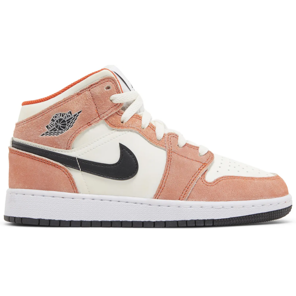 Jordan 1 Mid SE Orange Suede (GS)