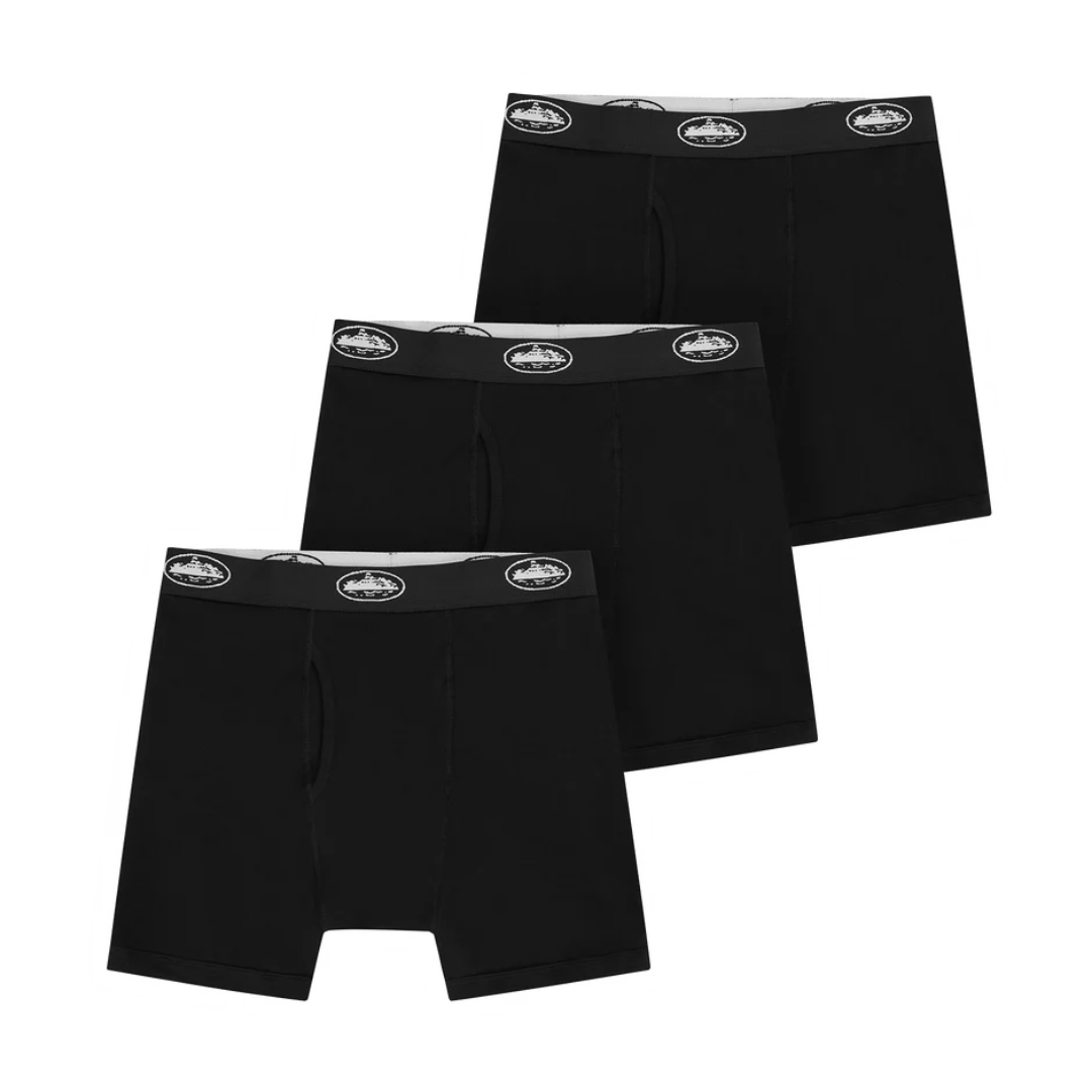 Corteiz Alcatraz Boxers (3 Pack) Black