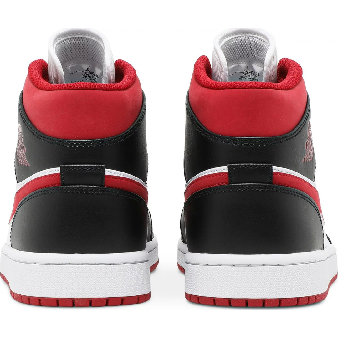 Jordan 1 Mid Gym Red Black White