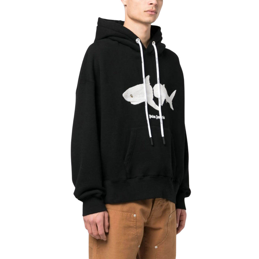 Palm Angels Shark Hoodie Black/White
