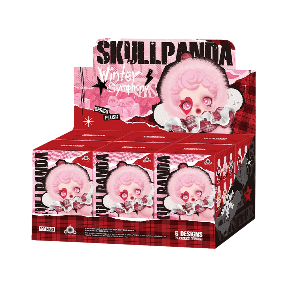 Pop Mart SKULLPANDA Winter Symphony Series Vinyl Face Plush Pendant Sealed Case (6 Blind Box)
