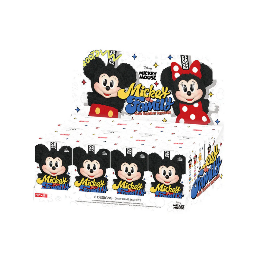 Pop Mart Disney Mickey Family Together Series Plush Keychain Sealed Case (8 Blind Box)
