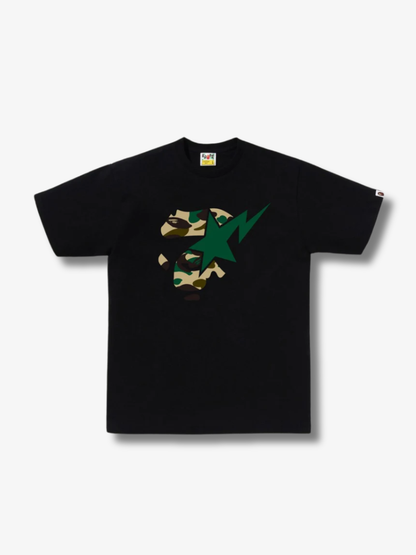 A Bathing Ape CAMO APE FACE ON BAPESTA TEE
