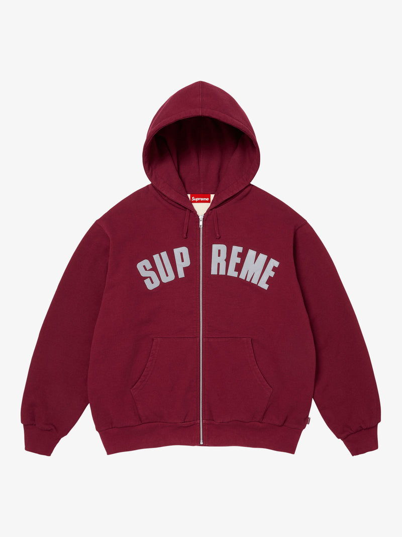 Supreme Arc Thermal Lined Zip Up Hooded Sweatshirt (FW26) 'Cardinal'