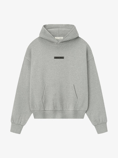 Fear of God Essentials Classic Fleece Hoodie 'Concrete Heather' – front