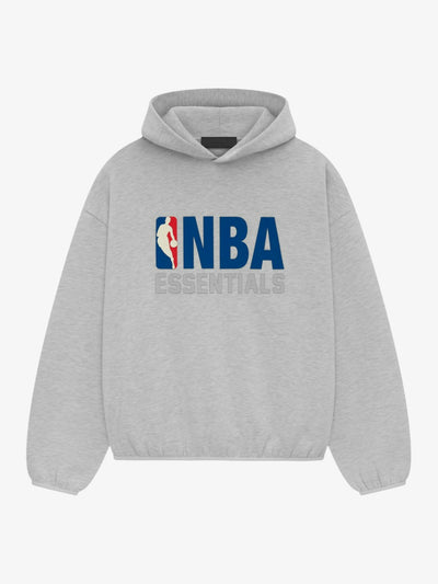 Fear of God Essentials NBA Hoodie 'Light Heather' – front