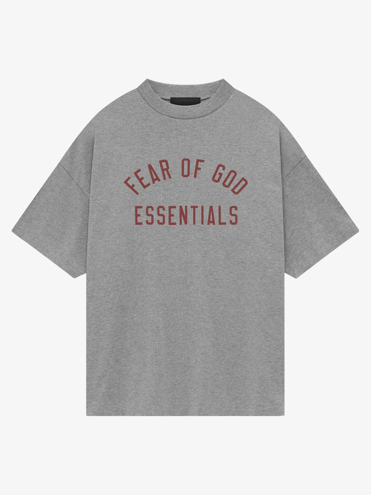 Fear of God Essentials Jersey Crewneck Tee 'Dark Heather' – front