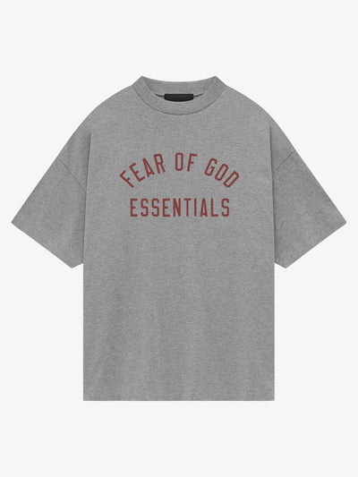 Fear of God Essentials Jersey Crewneck Tee 'Dark Heather' – front