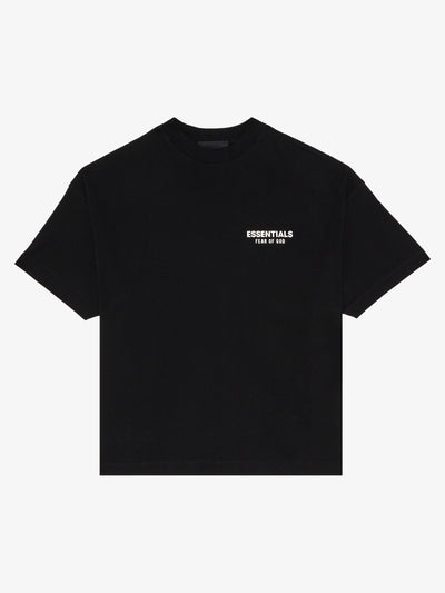 Fear of God Essentials Jersey Crewneck T-Shirt 'Black' – front