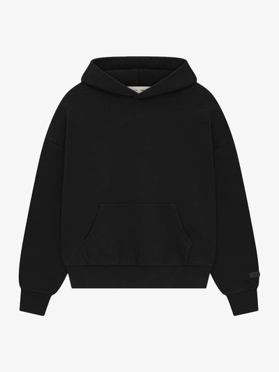 Fear of God Essentials Classic Fit Fleece Hoodie 'Black' – front