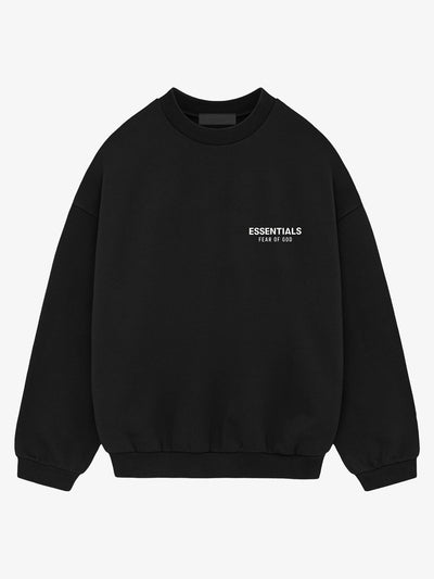 Fear of God Essentials Fleece Crewneck (FW24) 'Black' – front