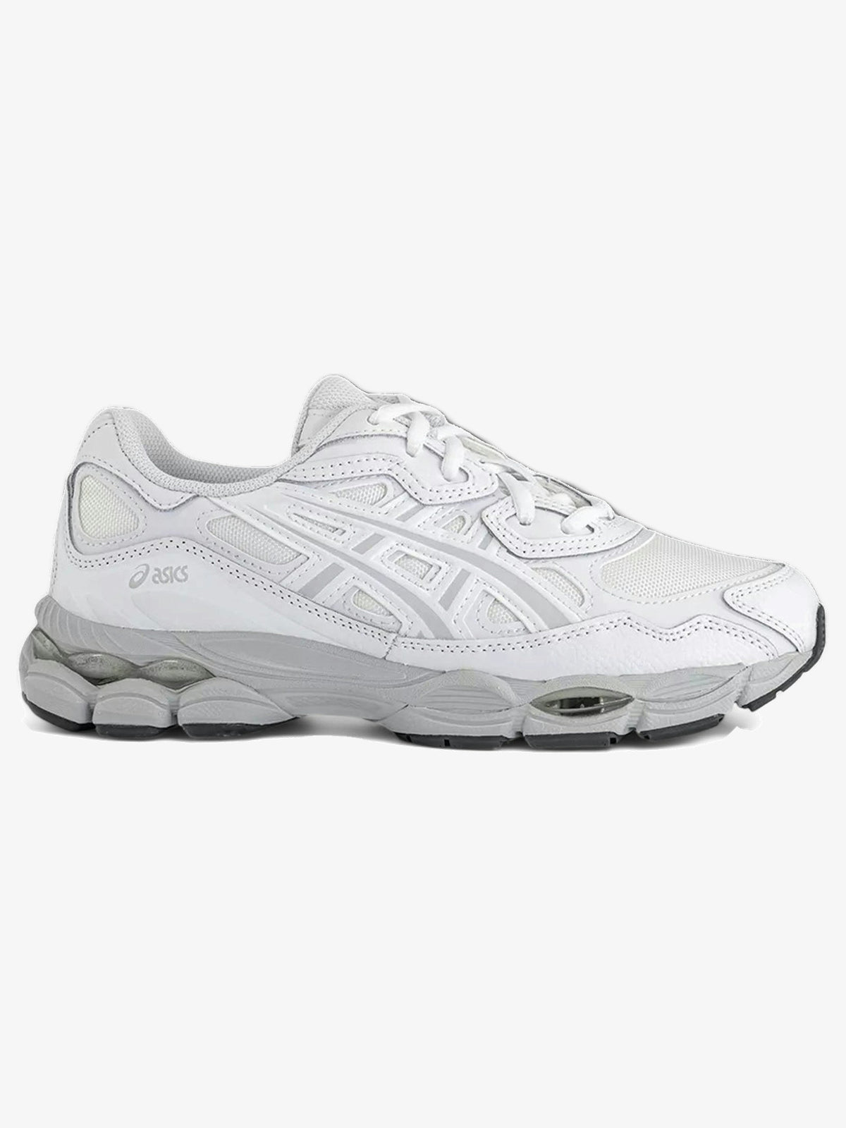 ASICS Gel-NYC 'White White Glacier Grey' – front three-quarter