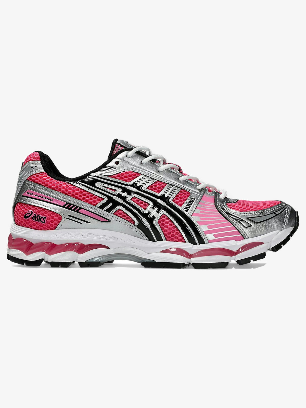 ASICS Gel-Kayano 12.1 'Dragon Fruit Black' – front three-quarter