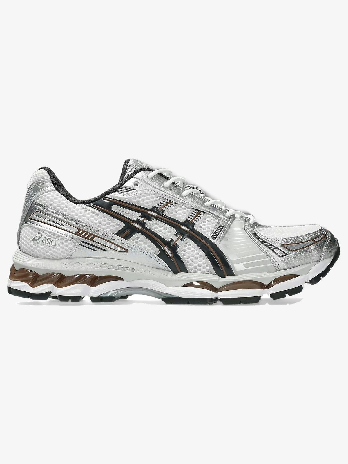 ASICS Gel-Kayano 12.1 'White Graphite Grey Brown' – front three-quarter