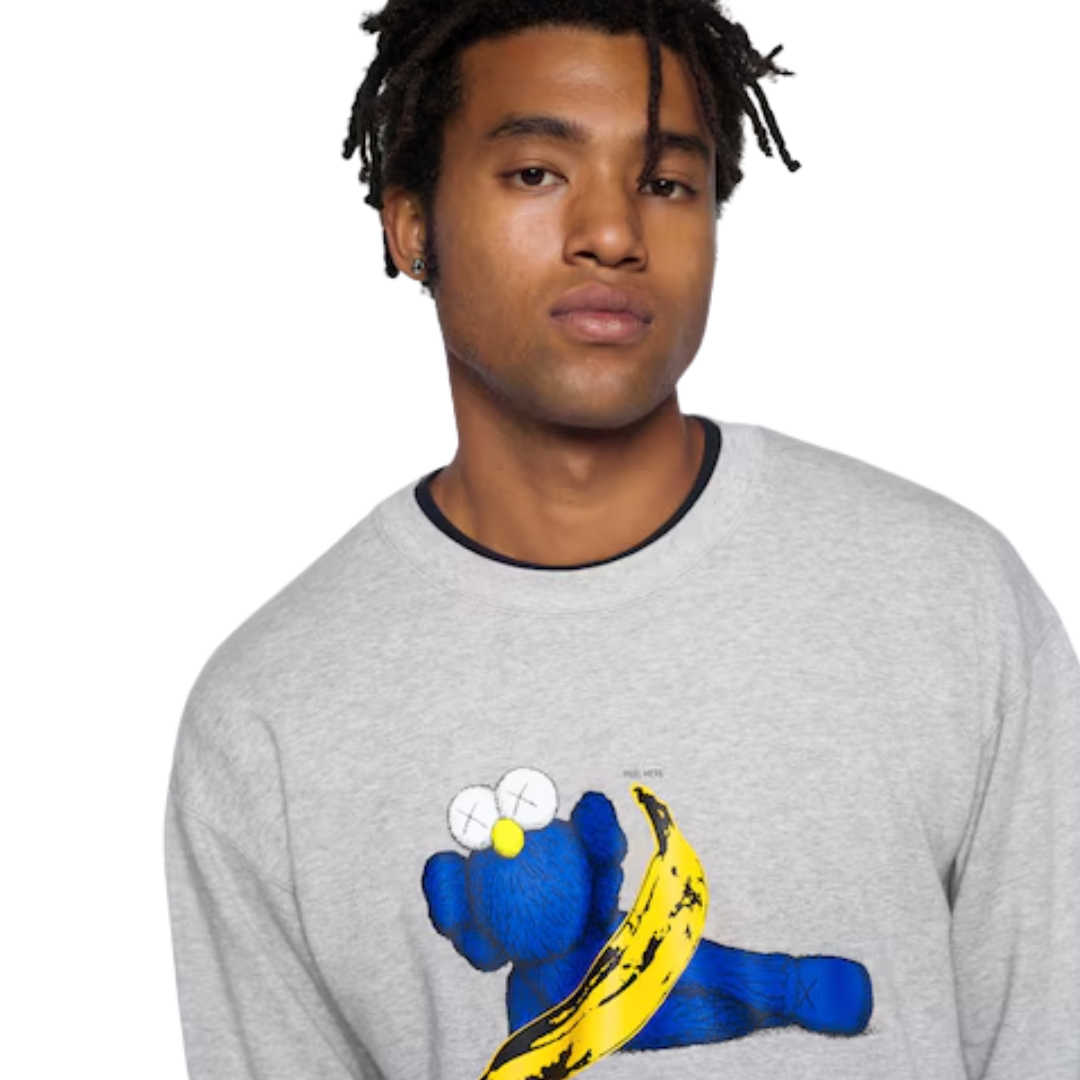 KAWS x Uniqlo Warhol Graphic 472951 Sweatshirt Gray