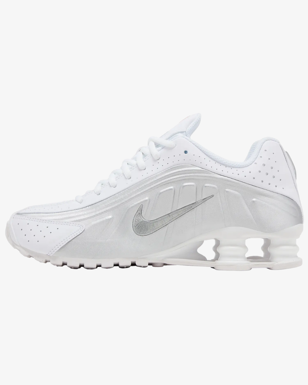 Nike Shox R4 GS White Metallic Silver 2025