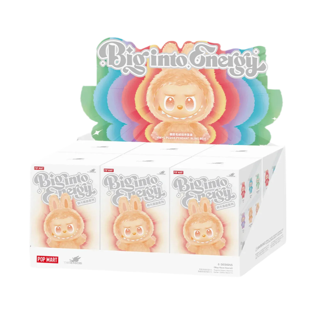 Pop Mart Labubu The Monsters Big into Energy Series Vinyl Plush Pendant Sealed Case (6 Blind Box)