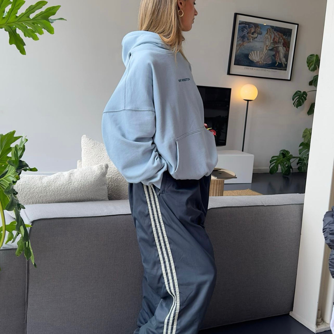 Mr Winston Puff Hooded Sweat (Frost Blue)