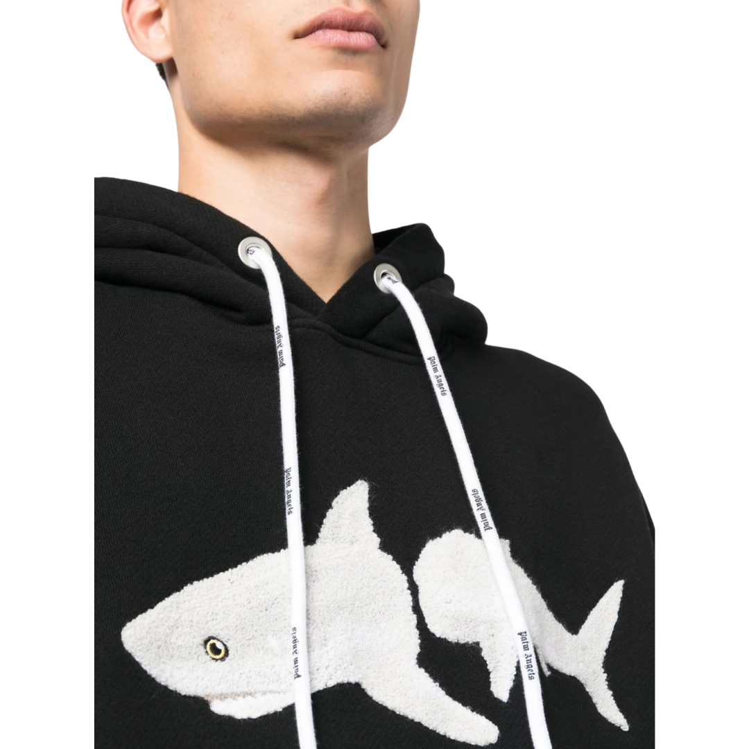 Palm Angels Shark Hoodie Black/White