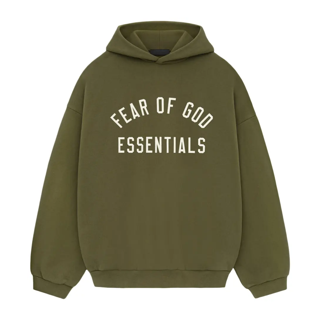 Fear of God Essentials Fleece Hoodie Military