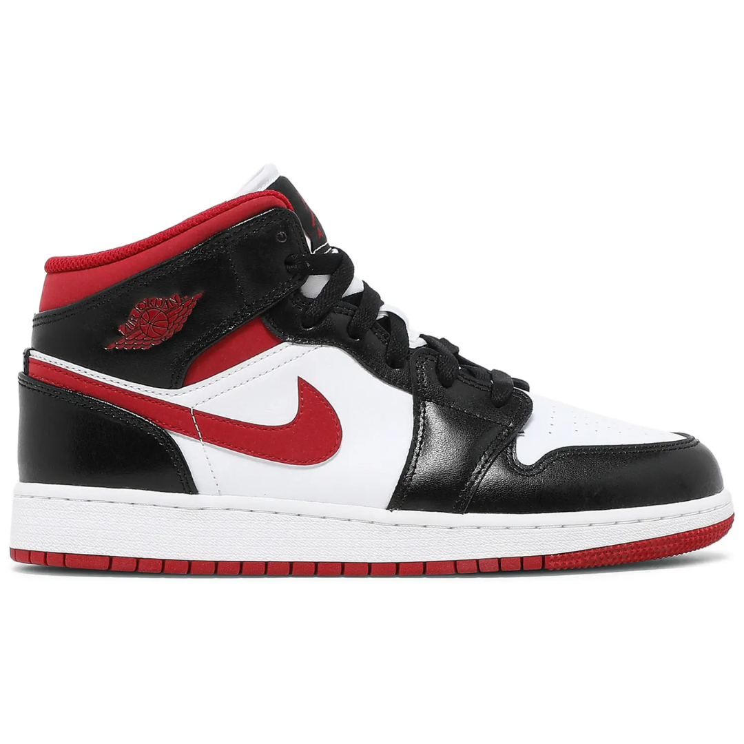 Jordan 1 Mid Gym Red Black White (GS)