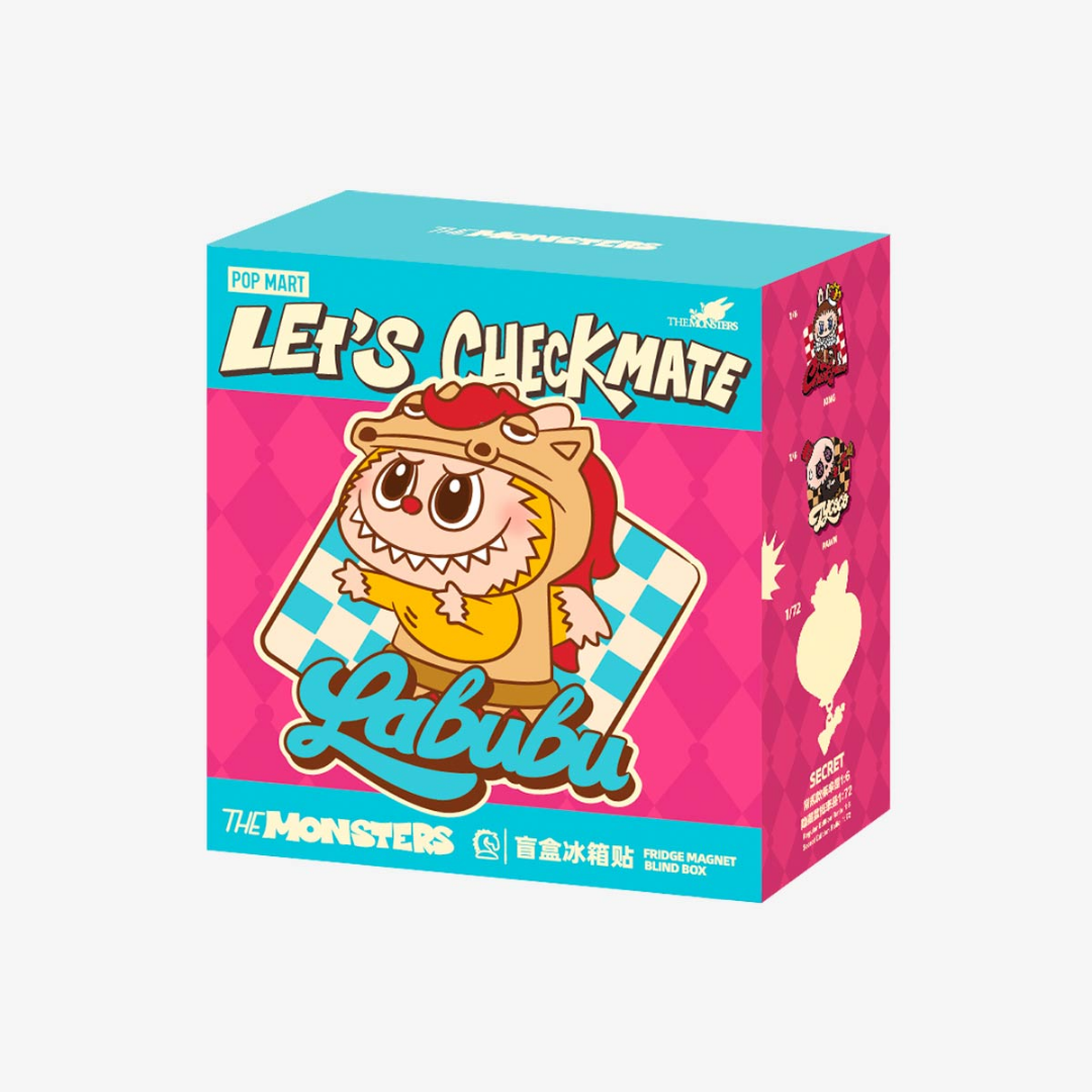 Pop Mart Labubu The Monsters Let's Checkmate Series Fridge Magnet Single Blind Box